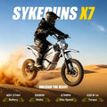 SYKERUNS X7 60V 5500W Electric Dirt Bike 27Ah Battery 70KM/H Off Road Electric Motorcycle 17/14" Hydraulic Disc Brakes