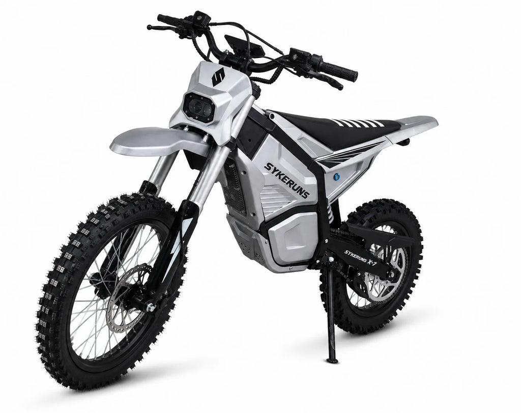 SYKERUNS X7 60V 5500W Electric Dirt Bike 27Ah Battery 70KM/H Off Road Electric Motorcycle 17/14" Hydraulic Disc Brakes