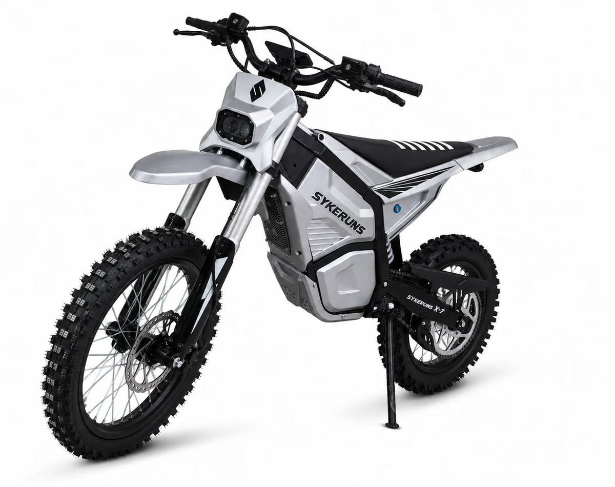 SYKERUNS X7 60V 5500W Electric Dirt Bike 27Ah Battery 70KM/H Off Road Electric Motorcycle 17/14" Hydraulic Disc Brakes