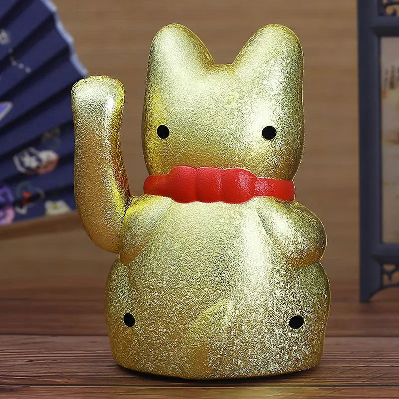 5"/6"H Chinese Feng Shui Beckoning Cat Wealth White Waving Fortune Lucky Cat Gold Silver Best Gift for Good Room Decors 5 Colors